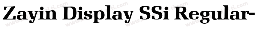 Zayin Display SSi Regular字体转换